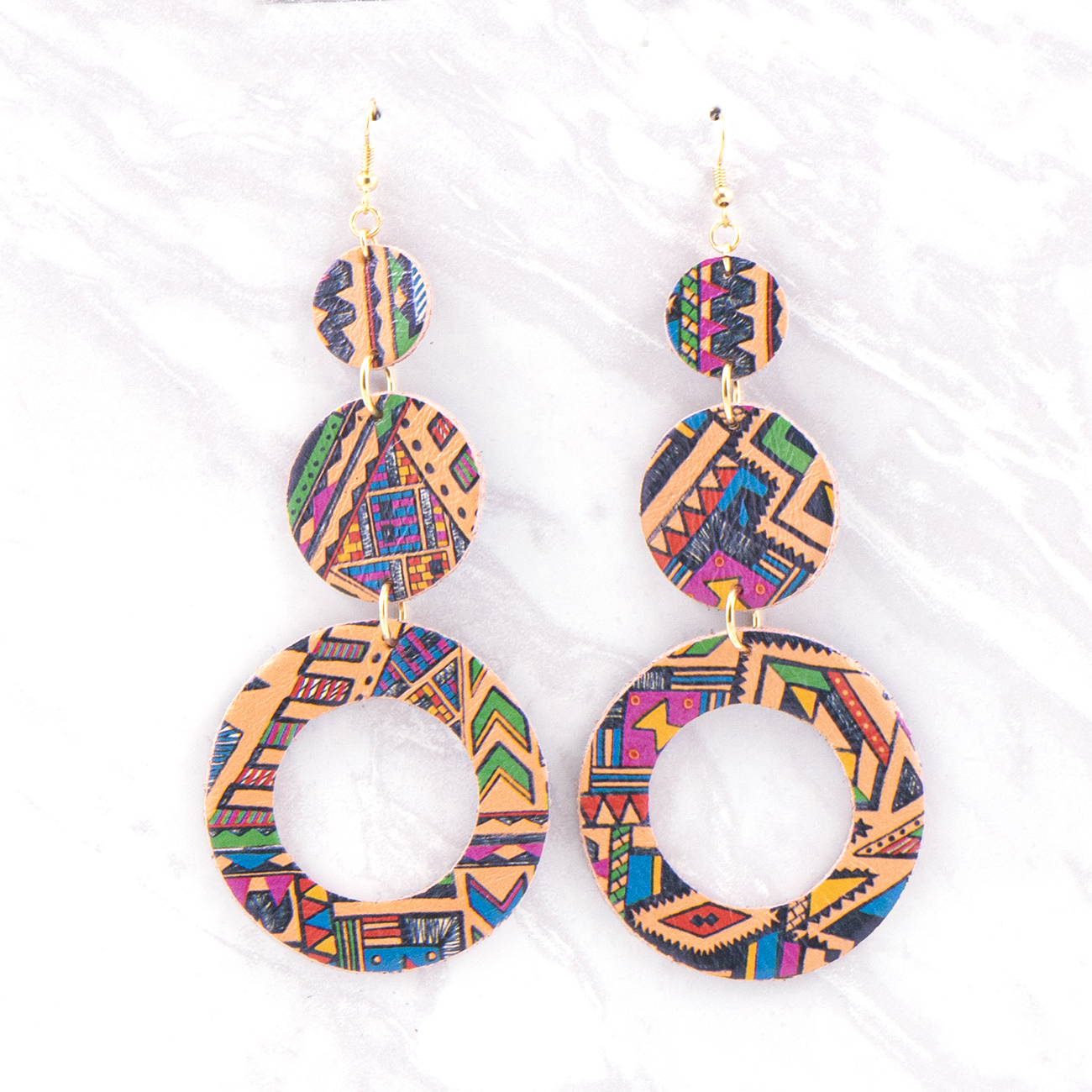 Обеци CIRCLE AZTEC